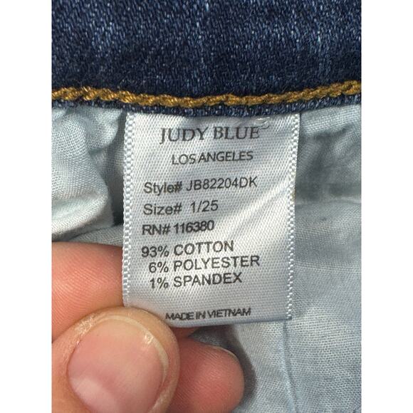 Judy Blue Women's Slim Fit Skinny Stretch Blue Denim Jeans - Size 1 (26x28.5) - Picture 6 of 6